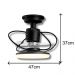 Ventilador de Teto Treviso Preto Fosco Elegance LED Ctrl Rem