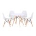 Conjunto Mesa 90cm + 4 Cadeiras Charles Eames Eiffel Trevisul - Branco