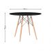 Conjunto Mesa 90cm + 4 Cadeiras Charles Eames Eiffel Trevisul - Preto