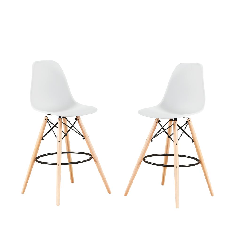 Kit de 2 Banquetas Eames Charles Eiffel Trevisul - Branco