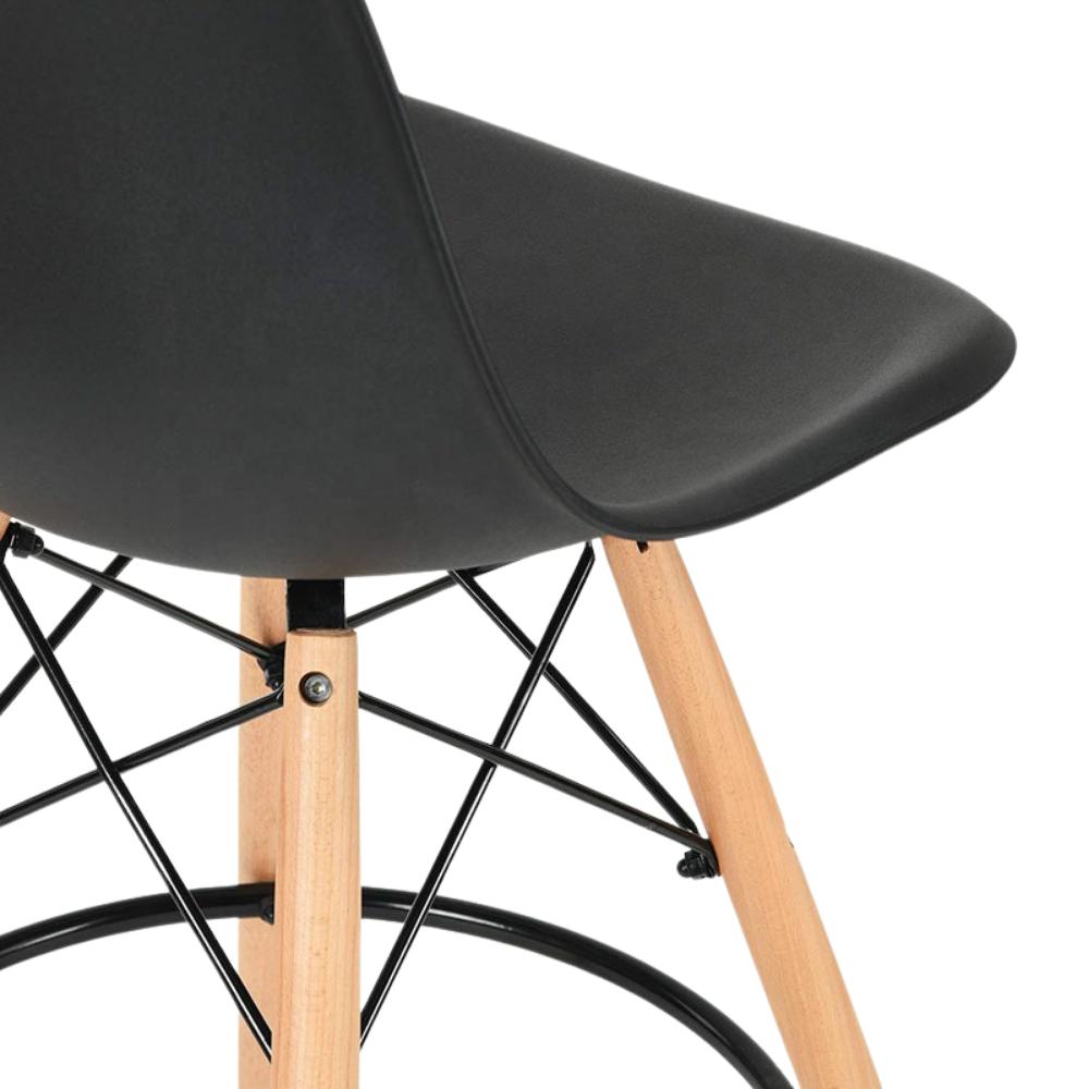 Kit de 2 Banquetas Eames Charles Eiffel Trevisul - Preto