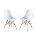 Kit de 2 Cadeiras Eames Charles Eiffel Trevisul - Branco