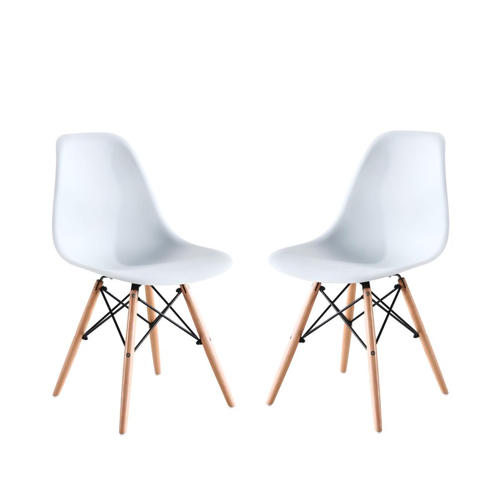 Kit de 2 Cadeiras Eames Charles Eiffel Trevisul - Branco