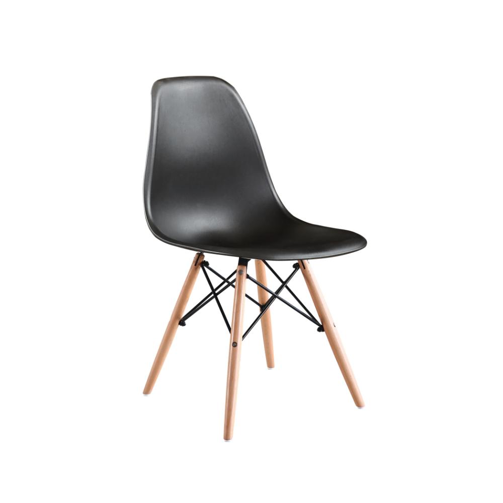 Kit de 2 Cadeiras Eames Charles Eiffel Trevisul - Preto
