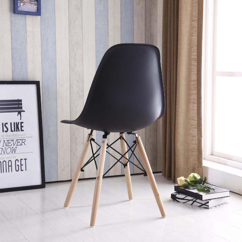 Kit de 2 Cadeiras Eames Charles Eiffel Trevisul - Preto