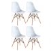 Kit de 4 Cadeiras Eames Charles Eiffel Trevisul - Branco
