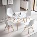 Mesa Redonda Eames Charles Eiffel 90cm Trevisul - Branco