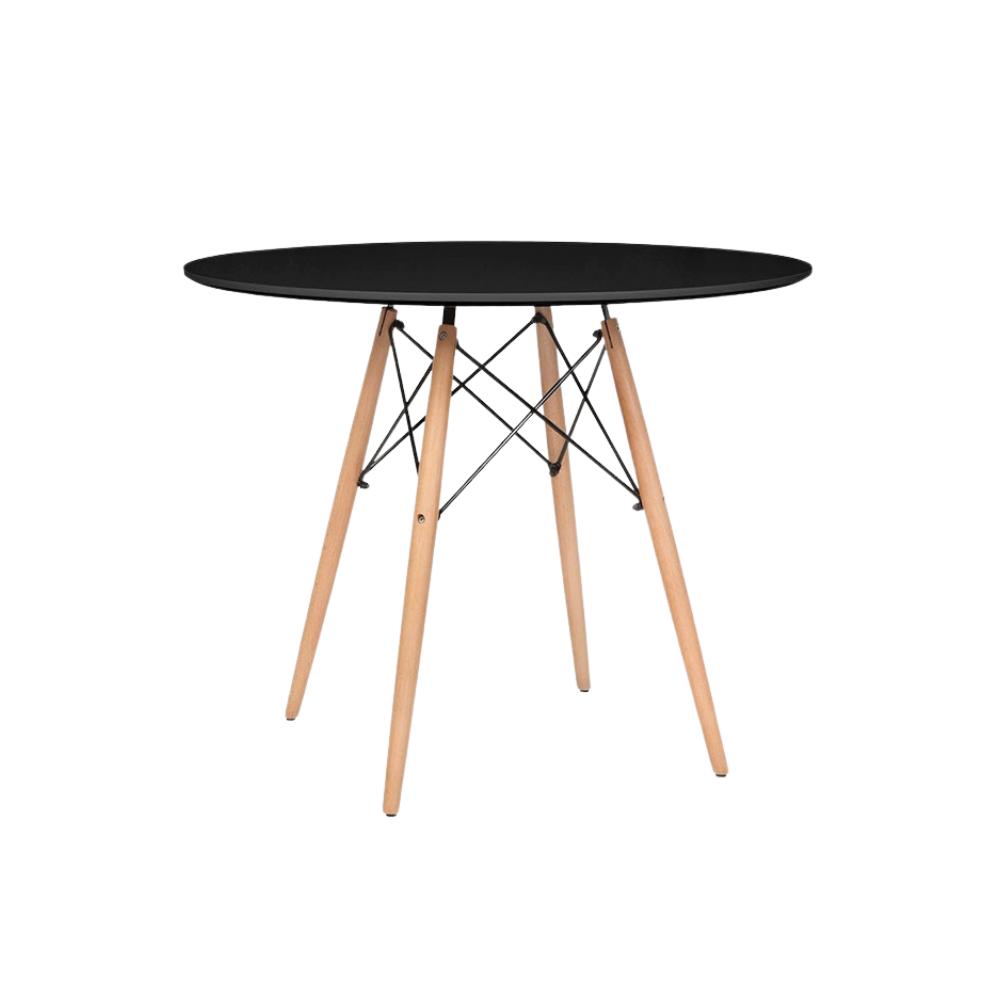 Mesa Redonda Eames Charles Eiffel 90cm Trevisul - Preto