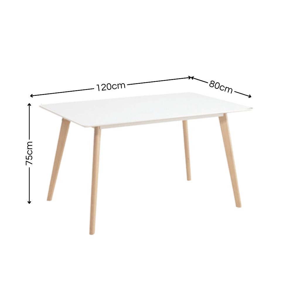 Mesa Retangular Eames Charles Eiffel 120x80cm Trevisul - Branco