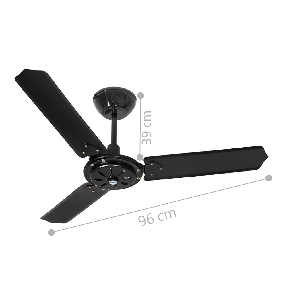 Ventilador Ipanema Preto 110V 3 Pás e Controle