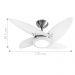 Ventilador LED Roma Escovado 4 Pás Brancas 220V e Controle