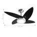 Ventilador LED Roma Escovado 4 Pás Pretas 220V e Controle