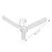 Ventilador Leblon Branco 110V 3 Pás e Controle Remoto