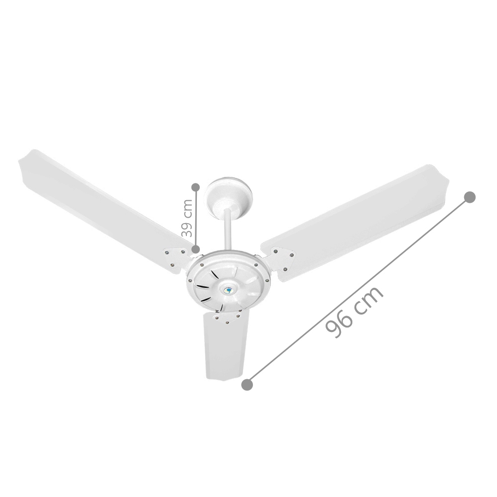 Ventilador Leblon Branco 110V 3 Pás e Controle Remoto