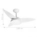 Ventilador Luz LED Kan Branco 220V 3 Pás e Controle Remoto