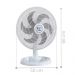 Ventilador Mesa Lorena Branco Oscilante 127V Pás Prata