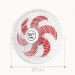 Ventilador Parede Lorena Branco Oscilante 127V Pás Vermelho