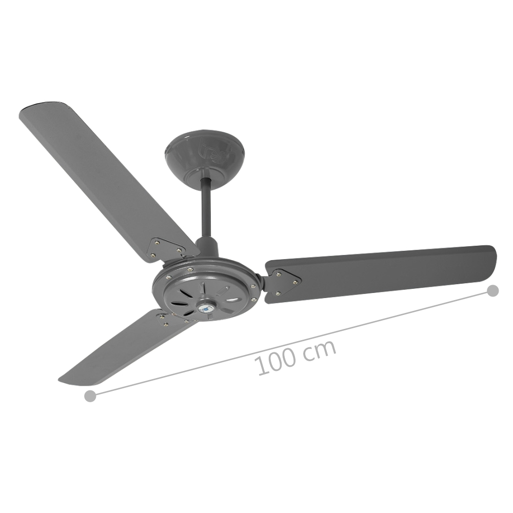 Ventilador Vanna Grafite 220V 3 Pás e Controle Remoto