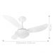 Ventilador Veneza 3 Pás 110V Branco e Controle
