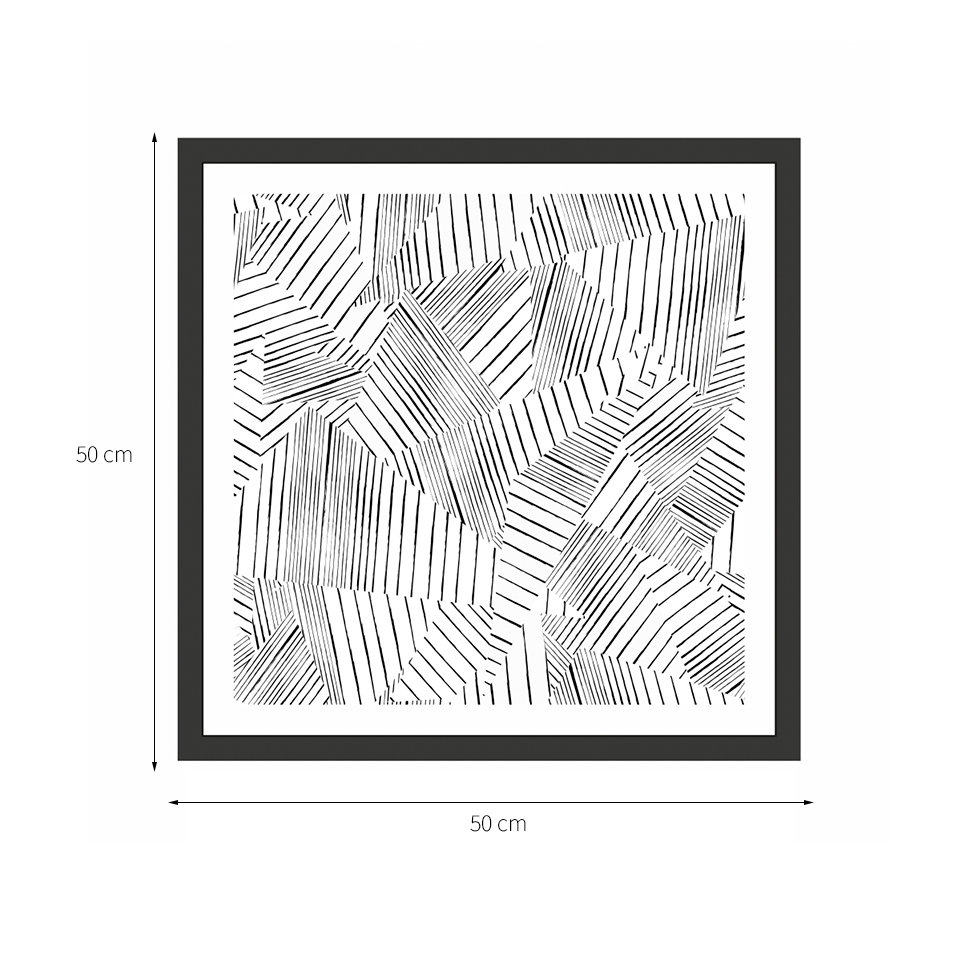Quadro Decorativo com Moldura Abstrato II Preto