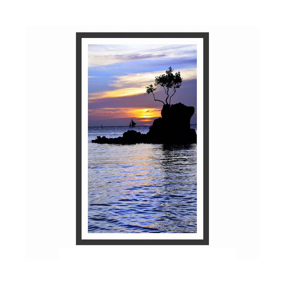 Quadro Decorativo com Moldura Paisagem Preto