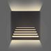 Arandela Moderna Parede Externa Slim 2 focos M3 PRETA + LED