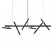 Lustre Grande Slim Moderno Billy PRETA + 12 LED G9 de 5W