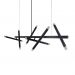 Lustre Grande Slim Moderno Billy PRETA + 12 LED G9 de 5W