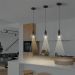 Lustre Pendente Decorativo Design 3D - ABS174 - PRETO + LED