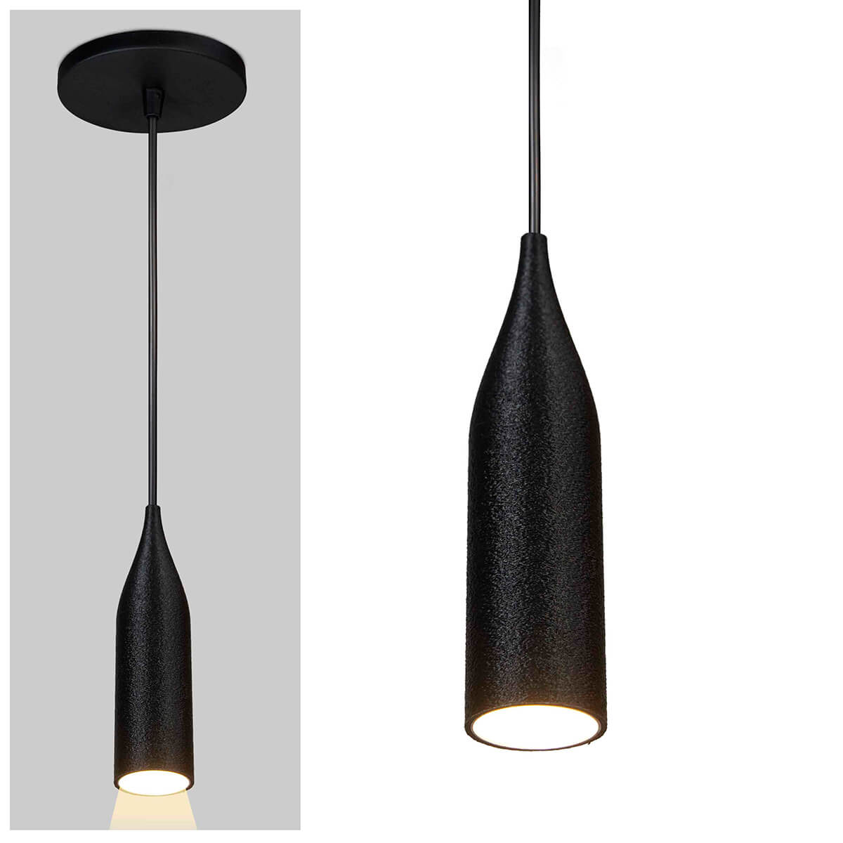 Lustre Pendente Decorativo Design 3D - ABS174 - PRETO