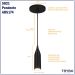 Lustre Pendente Decorativo Design 3D - ABS174 - PRETO