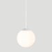 Pendente BRANCO C/ Globo de Vidro BRANCO de 14cm + LED 2W