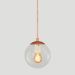 Pendente BRONZE C/ Globo de Vidro CRISTAL de 14cm + LED 2W