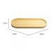 12 Bandejas Em Bambu Oval Travessa Gamela 33x12cm Petisqueiras Bandejas Multiuso UZ Decorar Restaurante