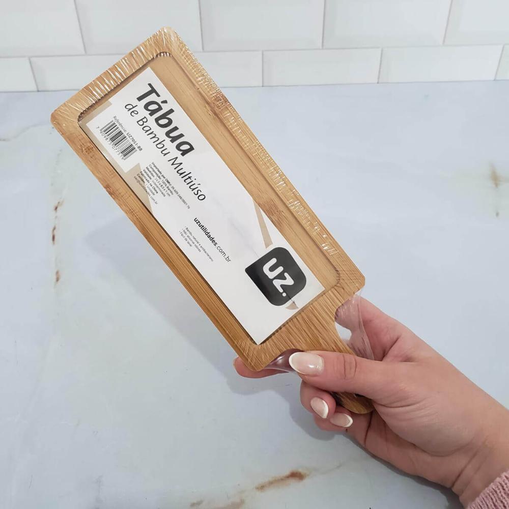 12 Tábuas de Bambu 24x8cm Petisqueira Retangular Travessa Se