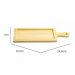 12 Tábuas de Bambu 24x8cm Petisqueira Retangular Travessa Se