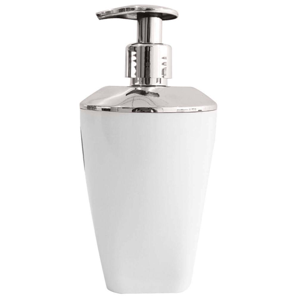 2 Porta Sabonete Líquido Plástico UZ Brancos 400ml Sabonetei
