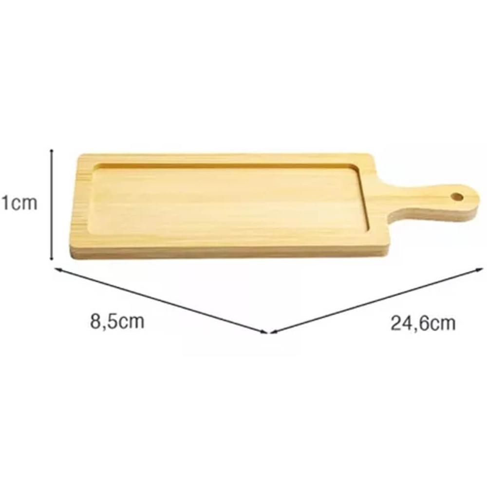 24 Travessas Petisqueiras para Restaurantes 24x8cm Tábua de Servir Petiscos Bandeja Uz