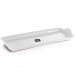 Bandeja de Plástico Retangular Branco Decorativa 38x16cm Uz