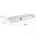 Bandeja de Plástico Retangular Branco Decorativa 38x16cm Uz