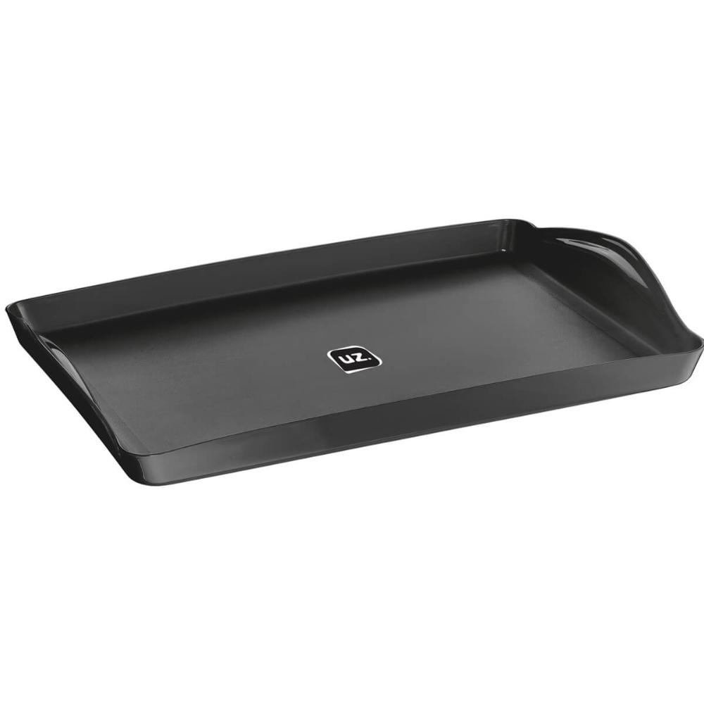 Bandeja para Servir de Plástico Plus UZ Retangular Preta Caf