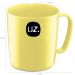 Conjunto 12 Canecas Escolares de Plástico 400ml UZ Amarelo Claro