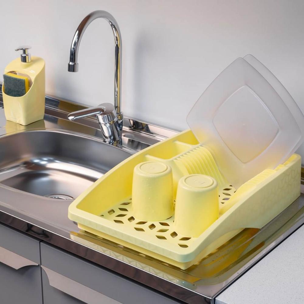 Conjunto 12 Canecas Escolares de Plástico 400ml UZ Amarelo Claro