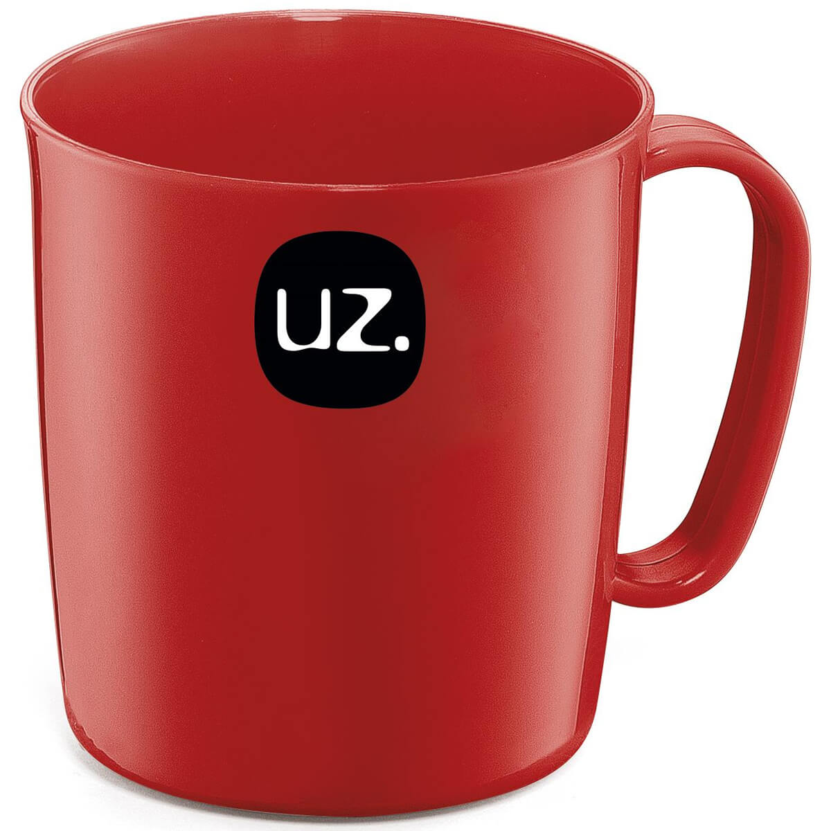 Conjunto 24 Canecas para Café Vermelhas Plasticas Refeitório Infantil Escolares Merenda Uz