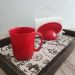 Conjunto 36 Canecas Escolares 400ml Refeitório Lancheria Café Vermelha Plastico Infantil