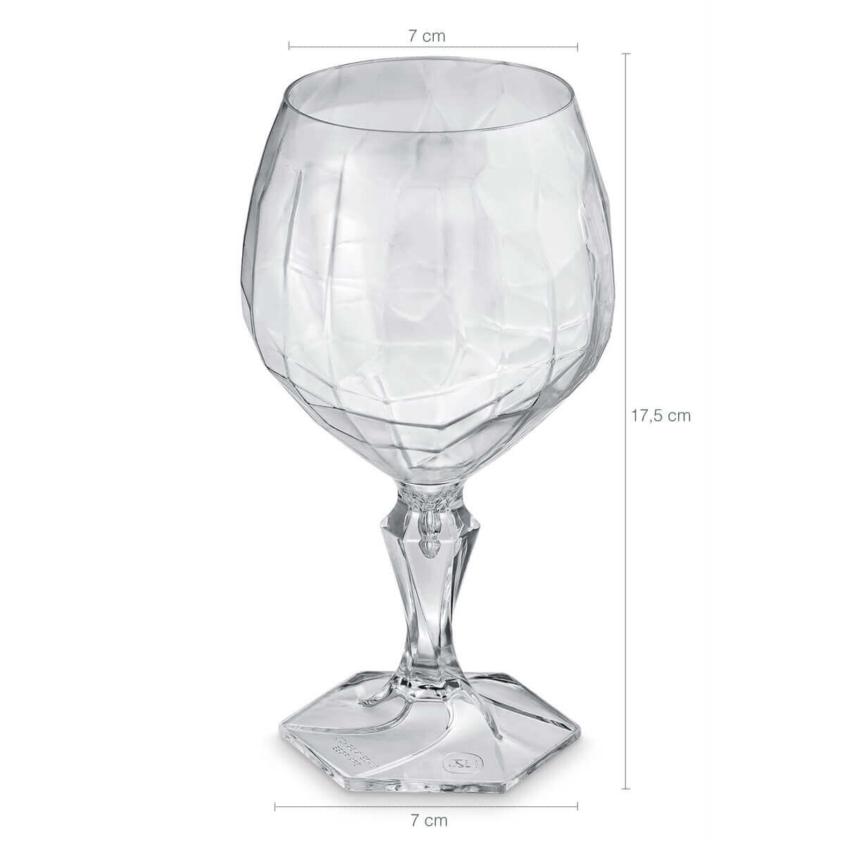 Conjunto 6 Taça Para Água Suco 350ml Plástico UZ Tango Transparente