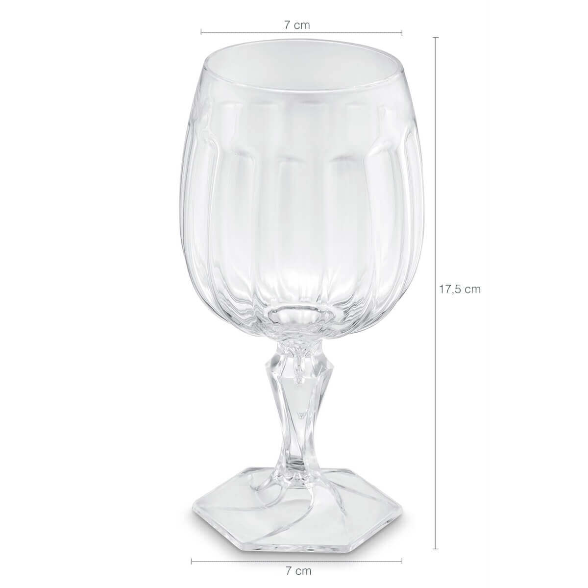 Conjunto 6 Taças Para Água Tomar Suco 350ml Poliestireno UZ Samba Transparente