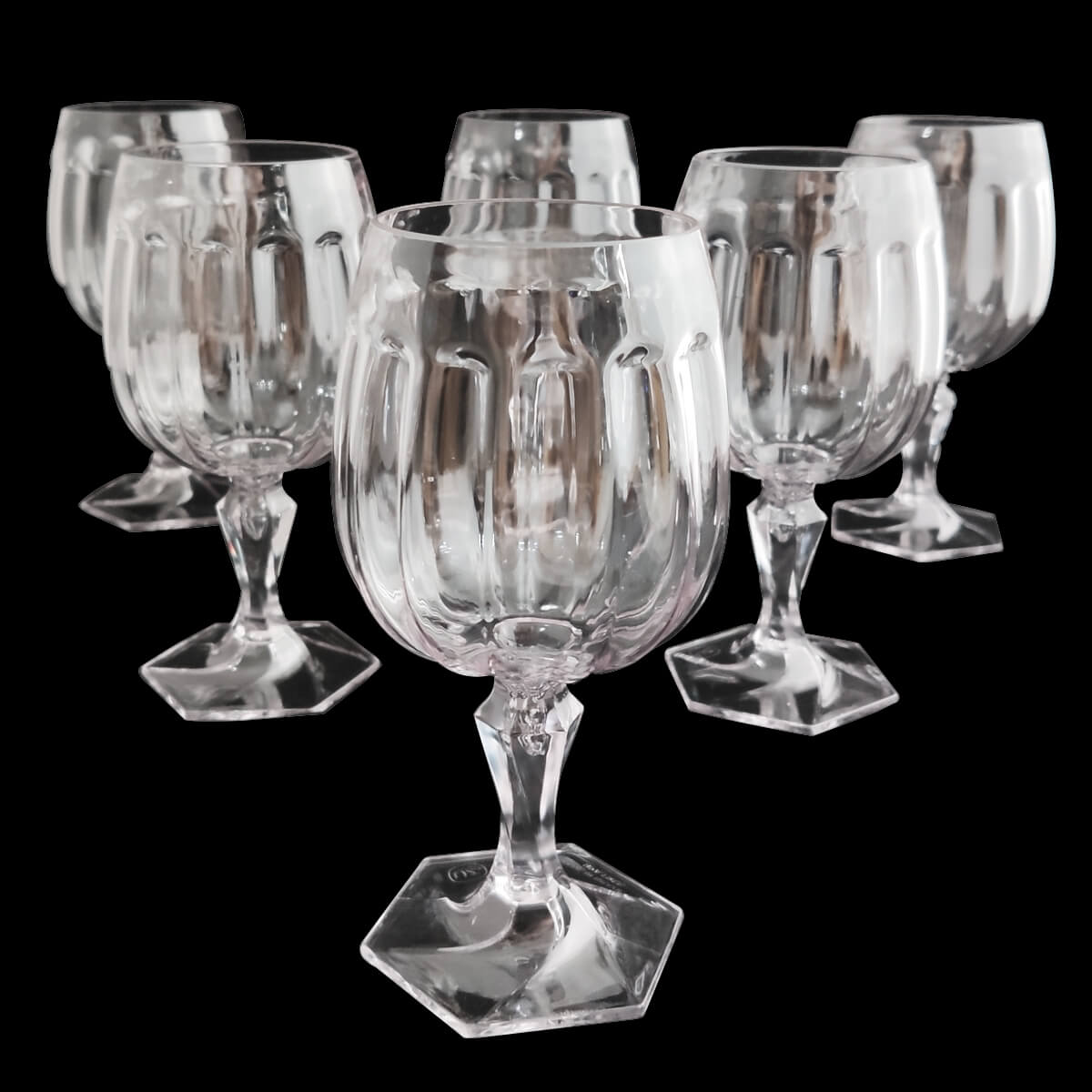 Conjunto 6 Taças Para Água Tomar Suco 350ml Poliestireno UZ Samba Transparente
