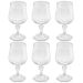 Conjunto 6 Taças Para Água Vinho Suco 350ml Plástico UZ Axé Transparente Bebidas