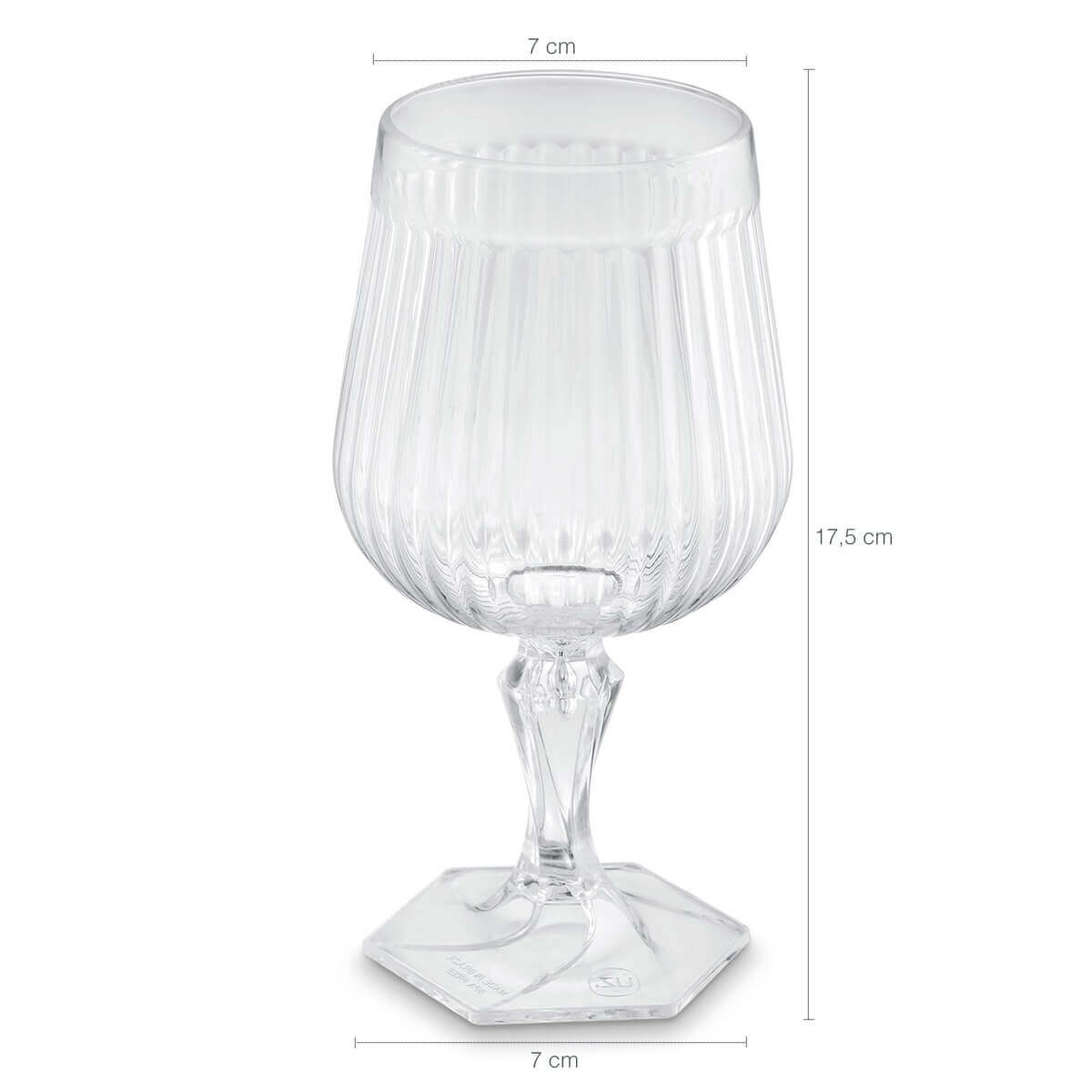 Conjunto 6 Taças Para Água Vinho Suco 350ml Plástico UZ Axé Transparente Bebidas
